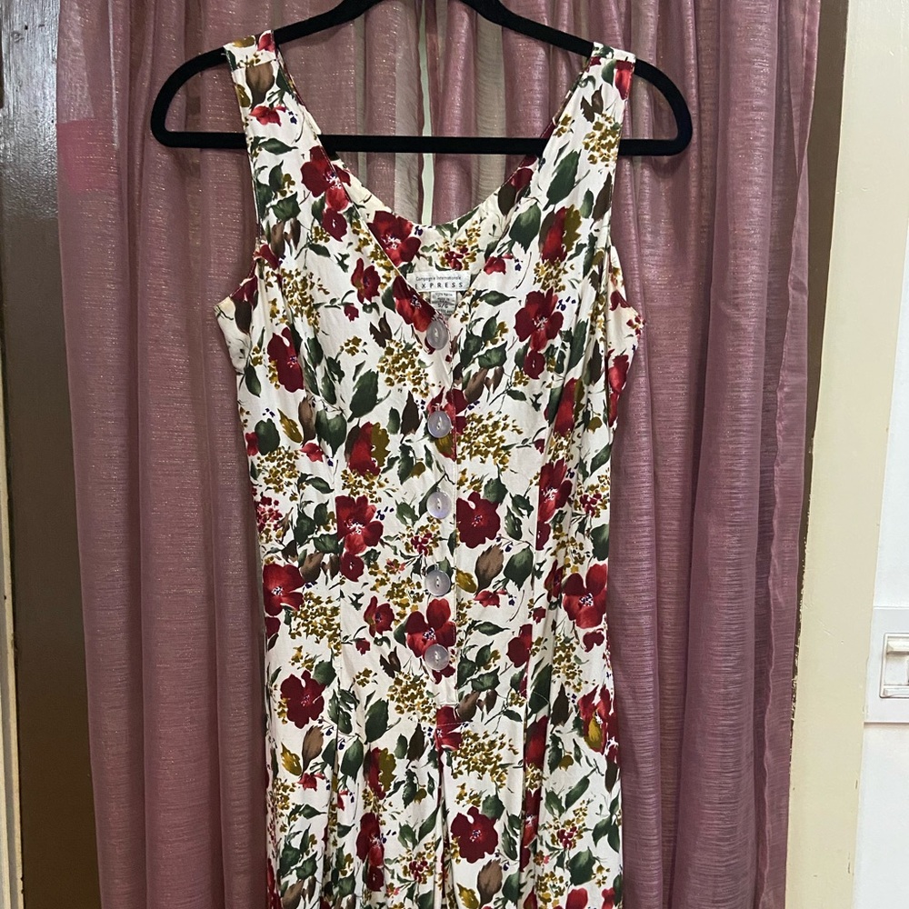 Vintage Floral Sleeveless Romper